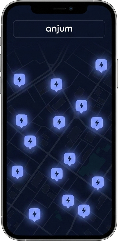 Station map in the ANJUM app